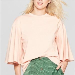 Pink Bell Sleeve Top